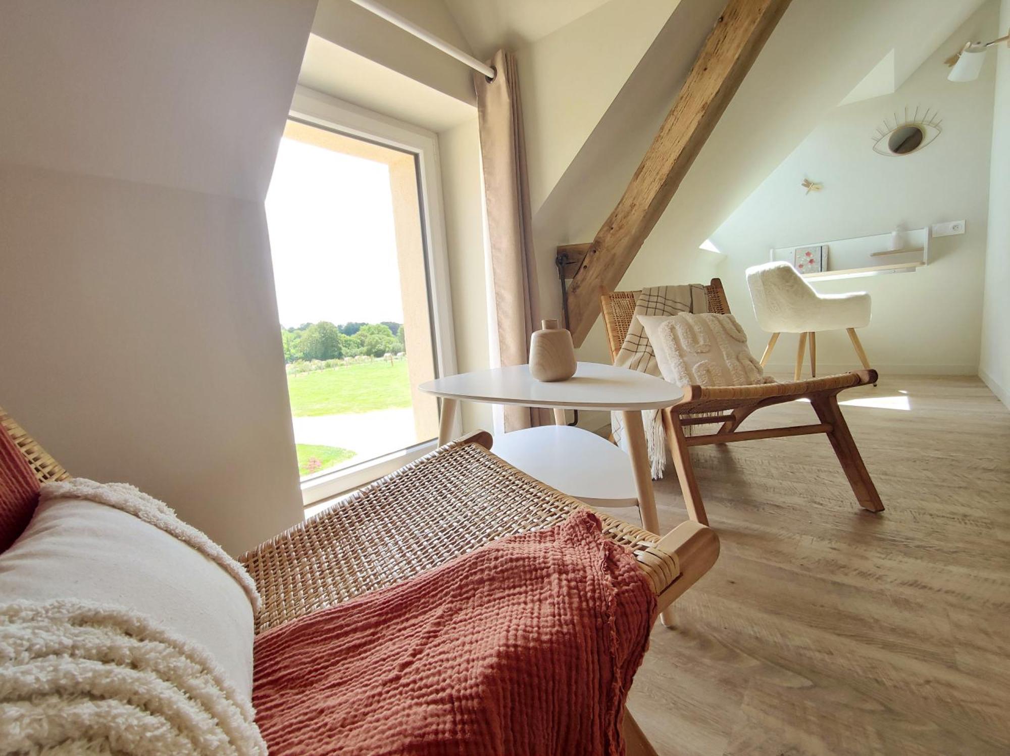 La Douce Halte - Gites Avec Spa Ou Sauna Saint-Ouen-Des-Toits ภายนอก รูปภาพ